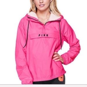 VS PINK Sherpa Lined Hood Anorak - Pink